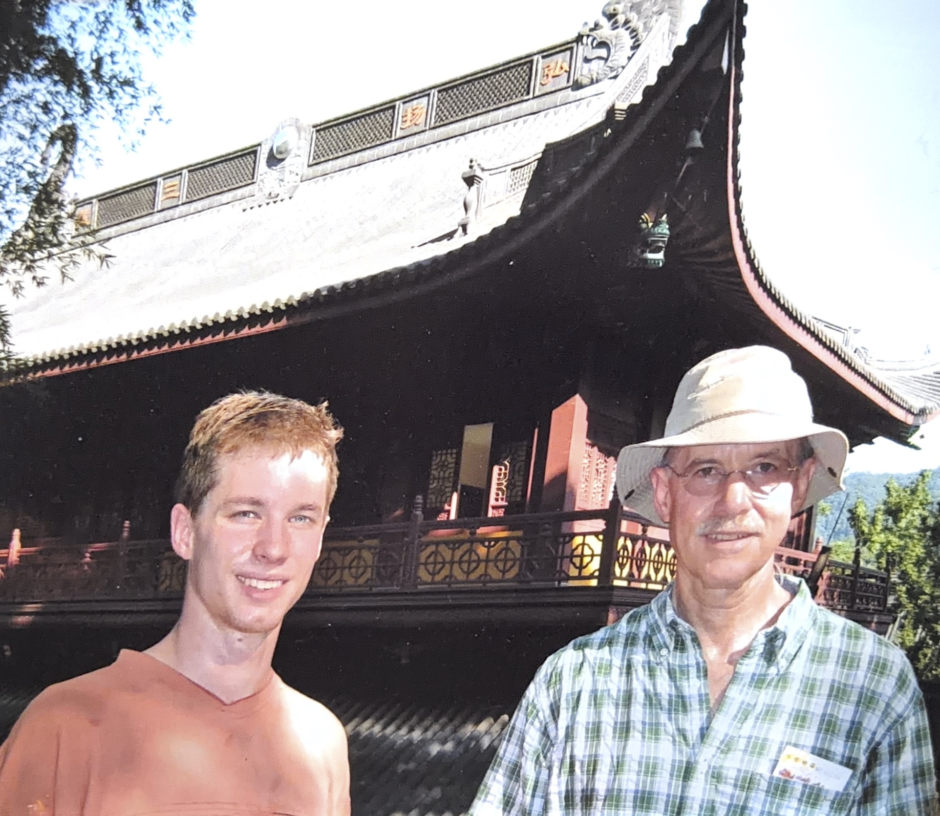 Steve traveling with his son