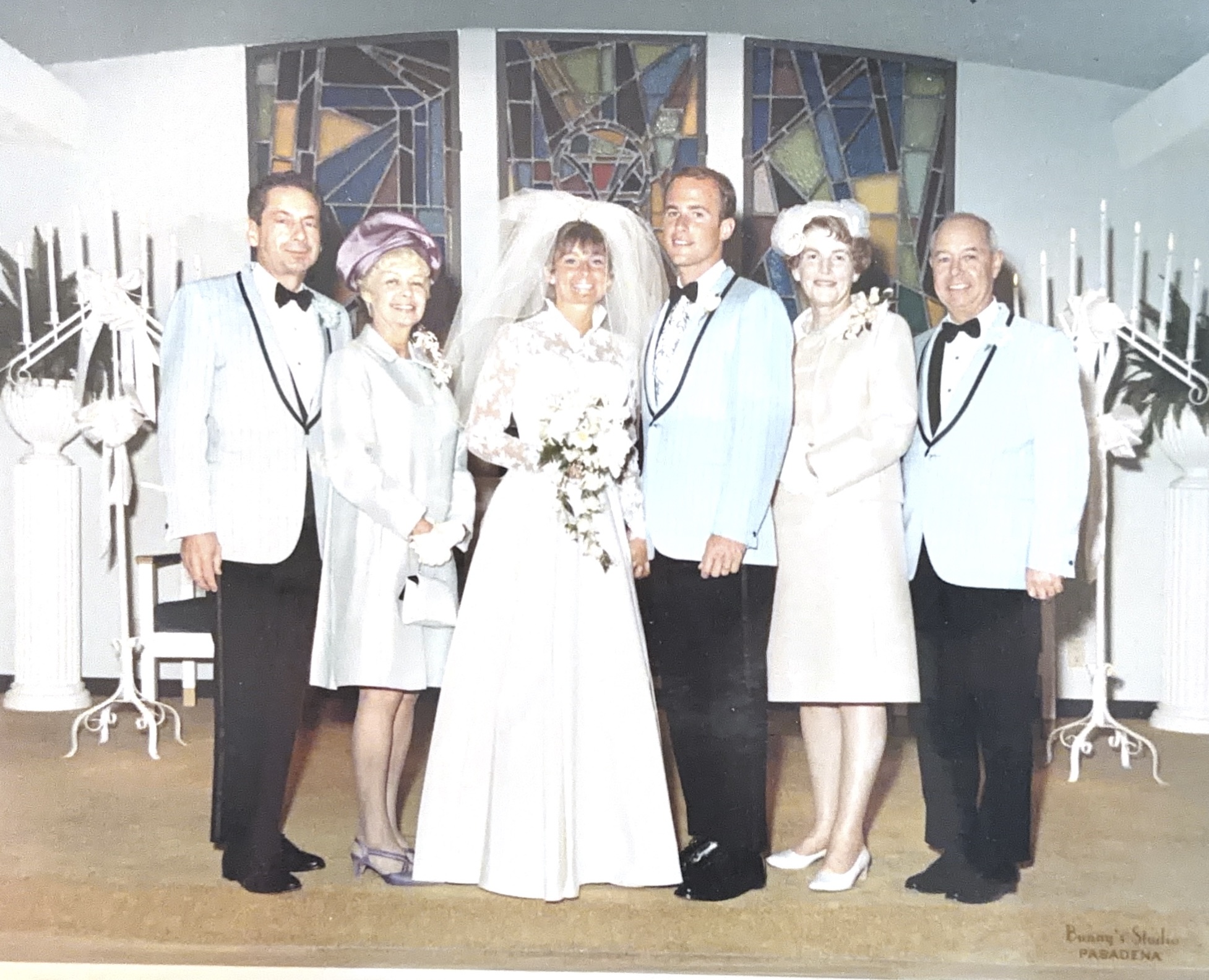 Family gathered at Steve and Wendy's wedding